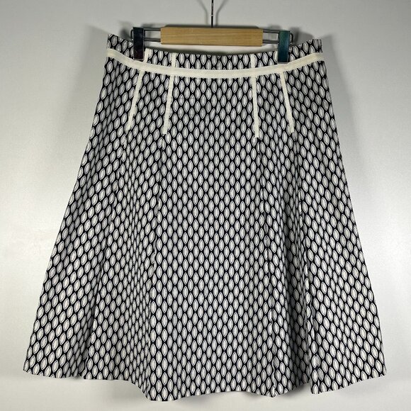 Gap A-Line Y2K stretch skirt in white and Navy size 10 - Picture 2 of 8